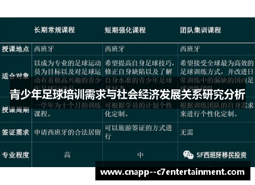 青少年足球培训需求与社会经济发展关系研究分析